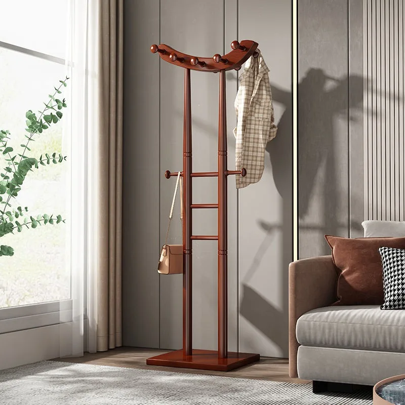 

Solid wood coat rack floor hanger bedroom living room study office hanging clothes rack household
