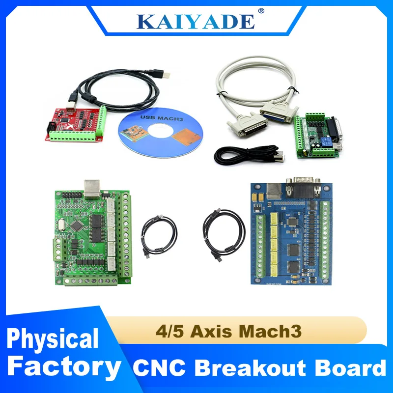 

CNC Controller MACH3 System 4 Axis USB 5 Axis DB25 LPT Motion Card 100Khz Driver Board for Lathe Milling Machine Router