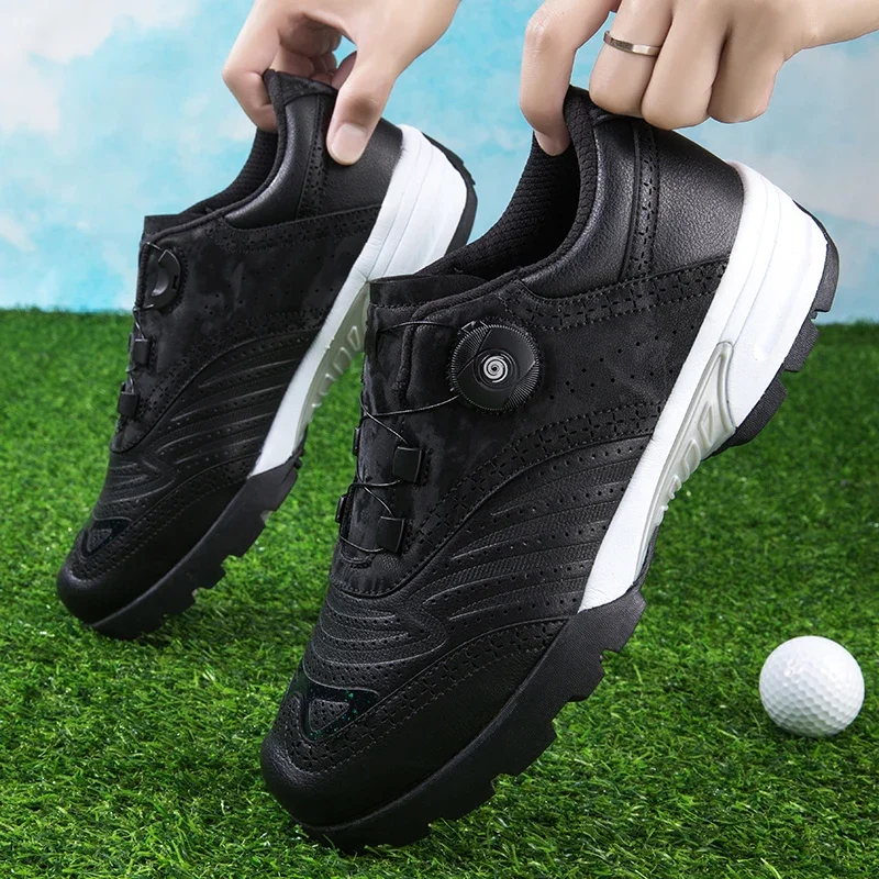 

New Professional Summer Spin Buckle Breathable Men's and Women's Wear Resistant Non-slip Soft Comfortable Waterproof Golf Shoes