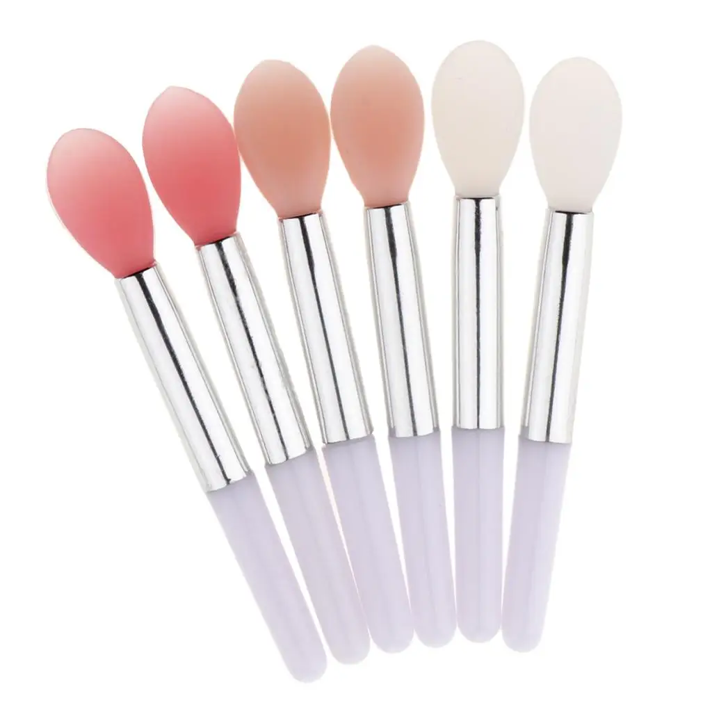 Veel 6-delige schoonheid cosmetische penselen siliconen hoofd lip make-up tools thuis doe-het-zelf toolkit