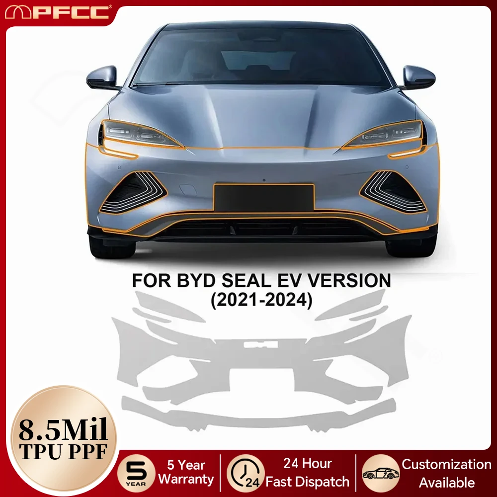 

For BYD Seal EV Version 2021-2024 8.5Mil TPU Paint Protection Film Car Body Clear Bra Pre-cut PPF Anti-scratch Resistant Cover