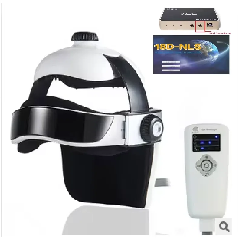 Aux3.5 Small Joint NLS Helmet Massager for 3D 9D 12D 18D 17D 25D 4025 META HUNTER CELL NLS Diagnostic Body Analyzer with Music
