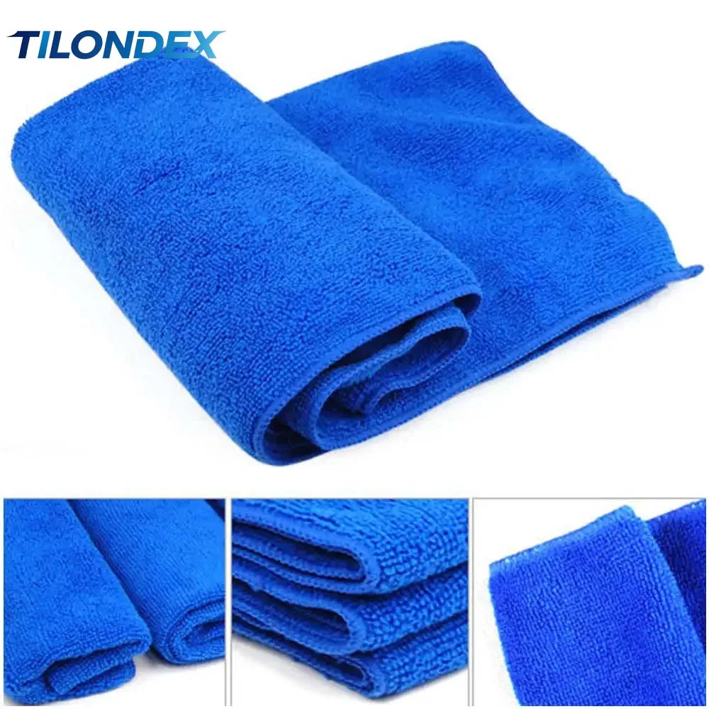 2PCS Royal Blue Soft Non-Scratch Microfiber Cleaning Towels for Auto Detailing And Household Use - Durable Fabric for Polishing