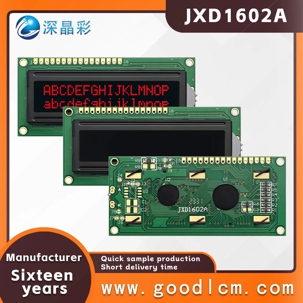 Russian language LCD screen JXD1602A VA Red Negative 16X2 character screen high standard industrial LCM display module