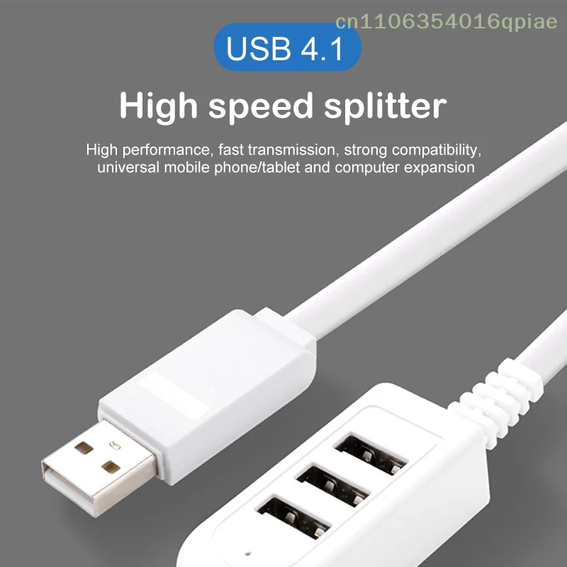 

Кабель-удлинитель USB 1.2 м с зарядным устройством и хабом, новый стиль, 3 порта USB, быстрая зарядка, USB-разветвитель
