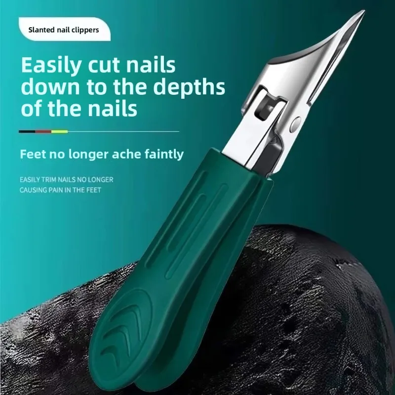 

Curved Nail Clipper Stainless Steel Fingernail & Toenail Clipper Cutters Anti-Splash Cuticle Remover Fingernail Clipper Cutters