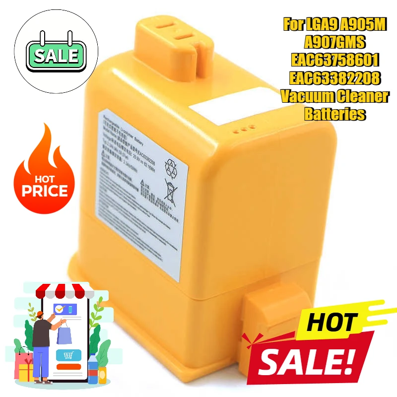 

For LGA9 A905M A907GMS EAC63758601 EAC63382208 Vacuum Cleaner Batteries