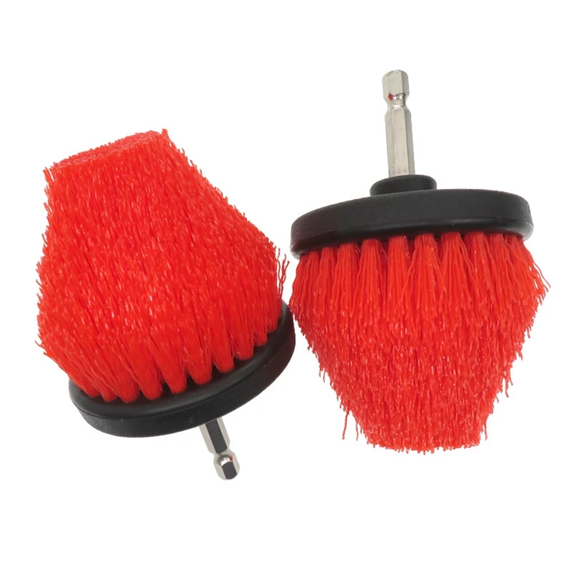 2Pcs Electric Cleaning Brush 2.5 Inch Electric Conical Brush Car Beauty Hex Electric Drill Brush Home Cleaning Brush