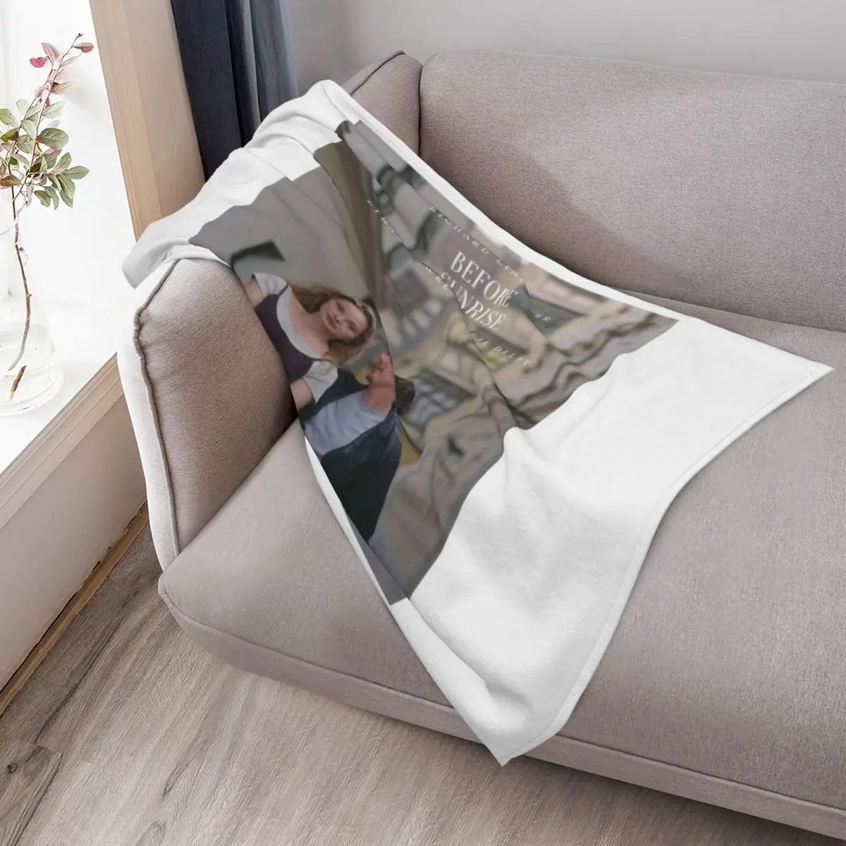 قبل شروق الشمس ملصق رمي بطانية الفانيلا النسيج منقوشة على أريكة أريكة البطانيات لبطانيات الطفل #3