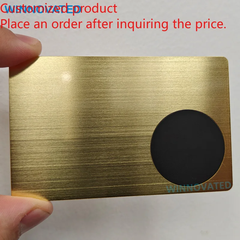 Customized product Custom Contactless Digital Stainless Steel Blank RFID Gold Metal NFC Business Card