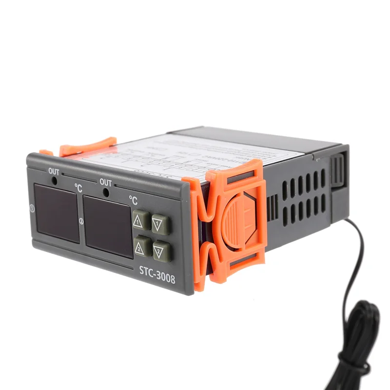 

ELECT-4X Stc-3008 110-220 В двойной цифровой термостат регулятор температуры для инкубатора термостат гигрометр осушитель