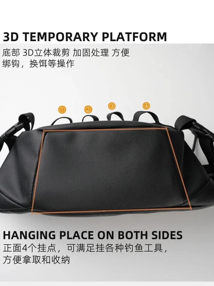 Multifunctional fanny pack, waterproof messenger bags, fishing micro-object slash shoulder bag, special stream fishing gear