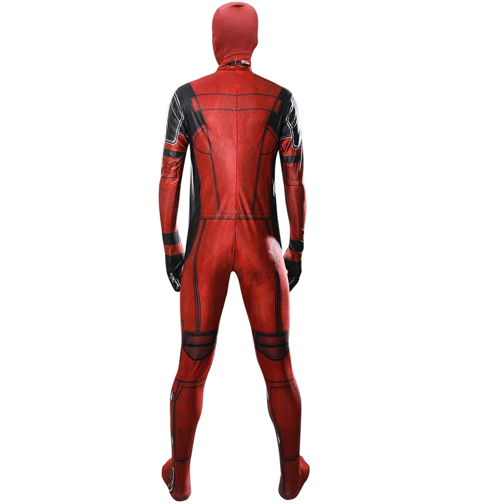 Anime erwachsene Kinder Deadpool Cosplay Kostüm Jungen Superheld mit Maske Anzug Overall Bodysuit Party kleid