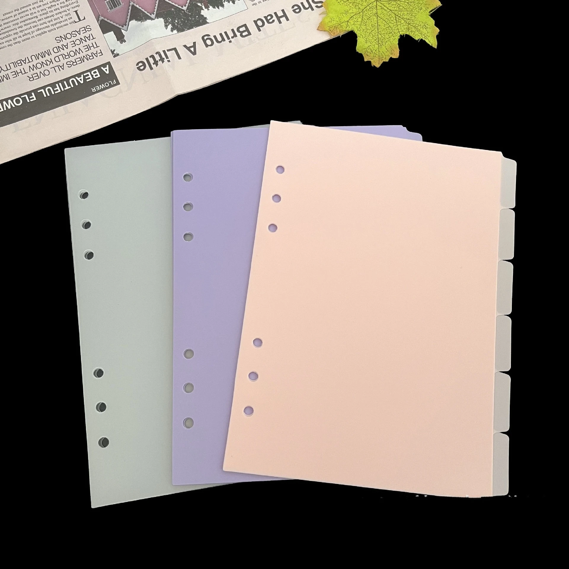 A5 PP Separator Paper Index Page Classification Separator PageNotebook Loose-leaf Book Partition Accessories