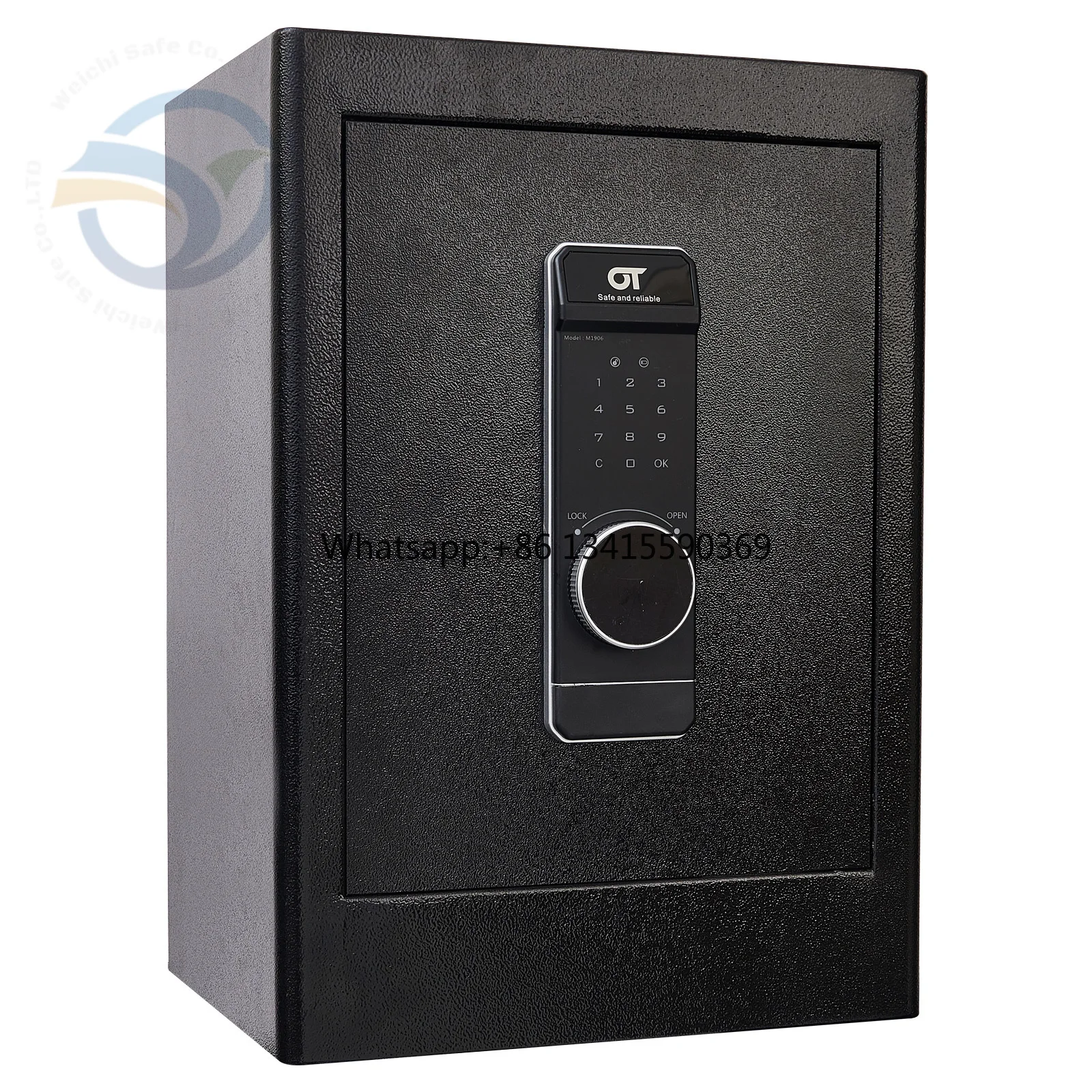 

Metal Black Fingerprint & Digital Password Lock Safes Cabinet Customizable for Home & Hotel Use