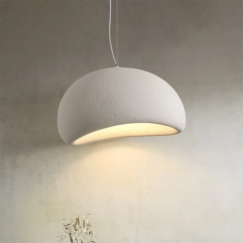 Imagem -03 - Nordic Wabi Sabi Led Pendant Light Lustre Simples Cordão Suspender Lamp para Restaurante Sala de Jantar E27