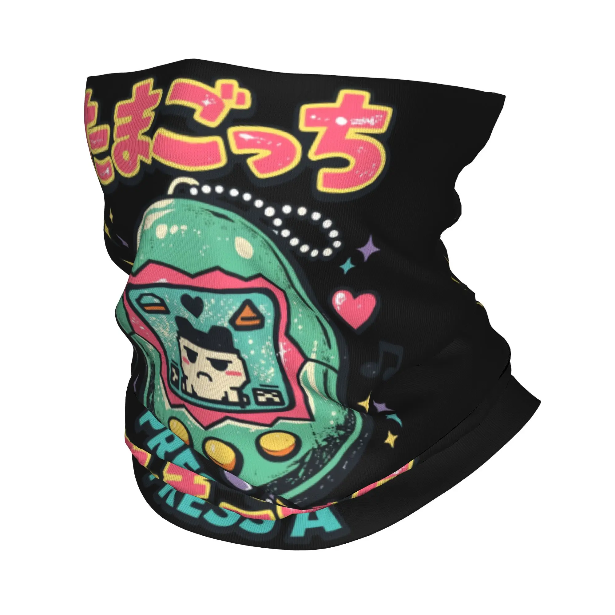 Game Tamagotchi Anime  Bandana Neck Gaiter Windproof Face Scarf Cover Women Men Feed Me Cartoon  Headband Tube Balaclava view 2