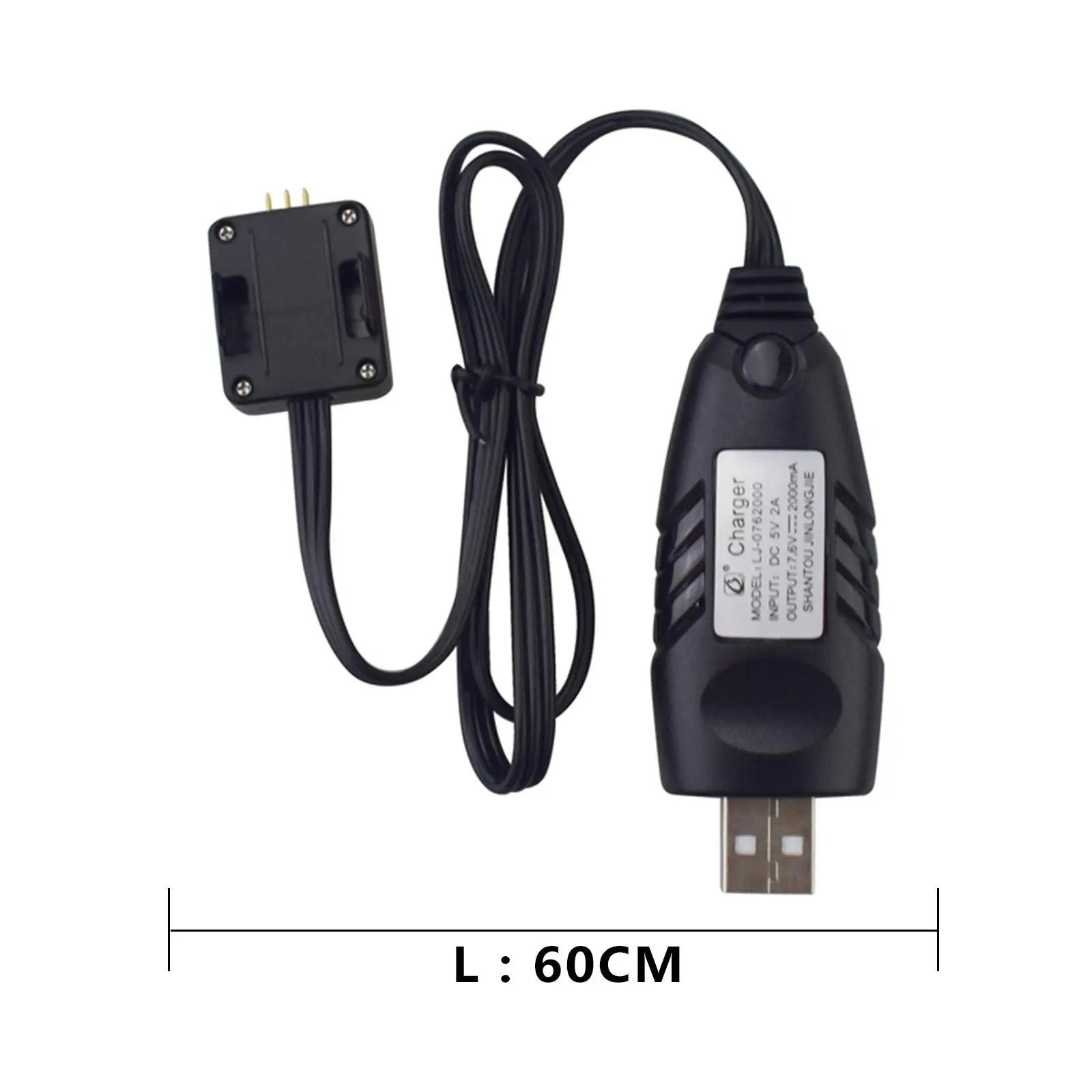 สายชาร์จแบตเตอรี่ Li-po สำหรับโดรน RC 7.6V 2000mA แบบ USB ความยาว 60 ซม. สำหรับ Z6 HS175 D65 อุปกรณ์เสริมควอดคอปเตอร์