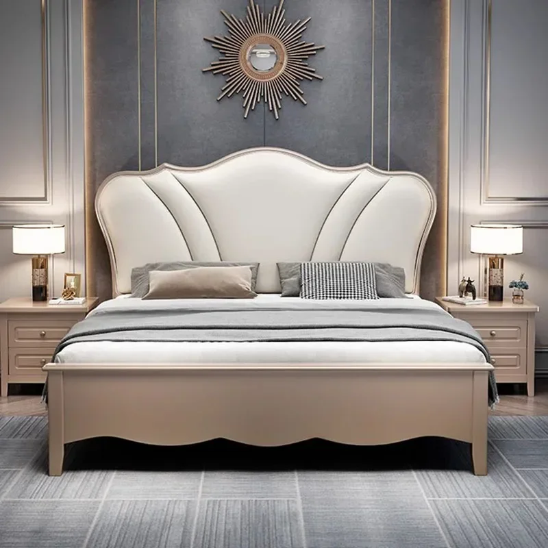 

Master Queen Bed Frame Modern Wood Designer Luxury King Size Double Bed Frame Girl Platform Letti Matrimoniali Home Furniture