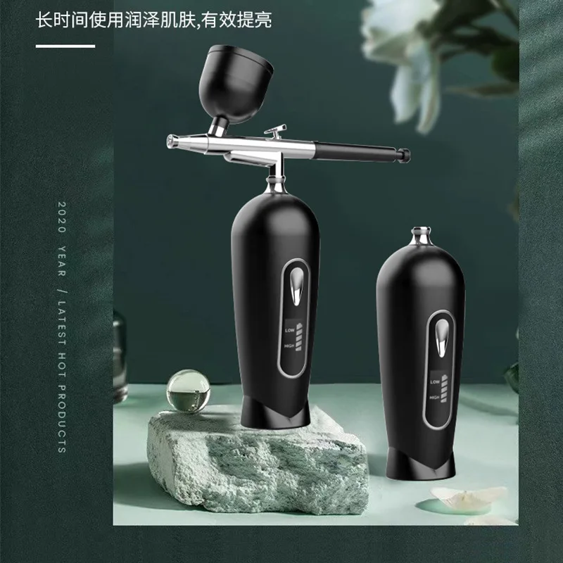 Three-speed Adjustable Digital Screen Oxygen Infusion Airbrush Gun Multifunctional Nail Art Sprayer Home & Beauty Salon Tool