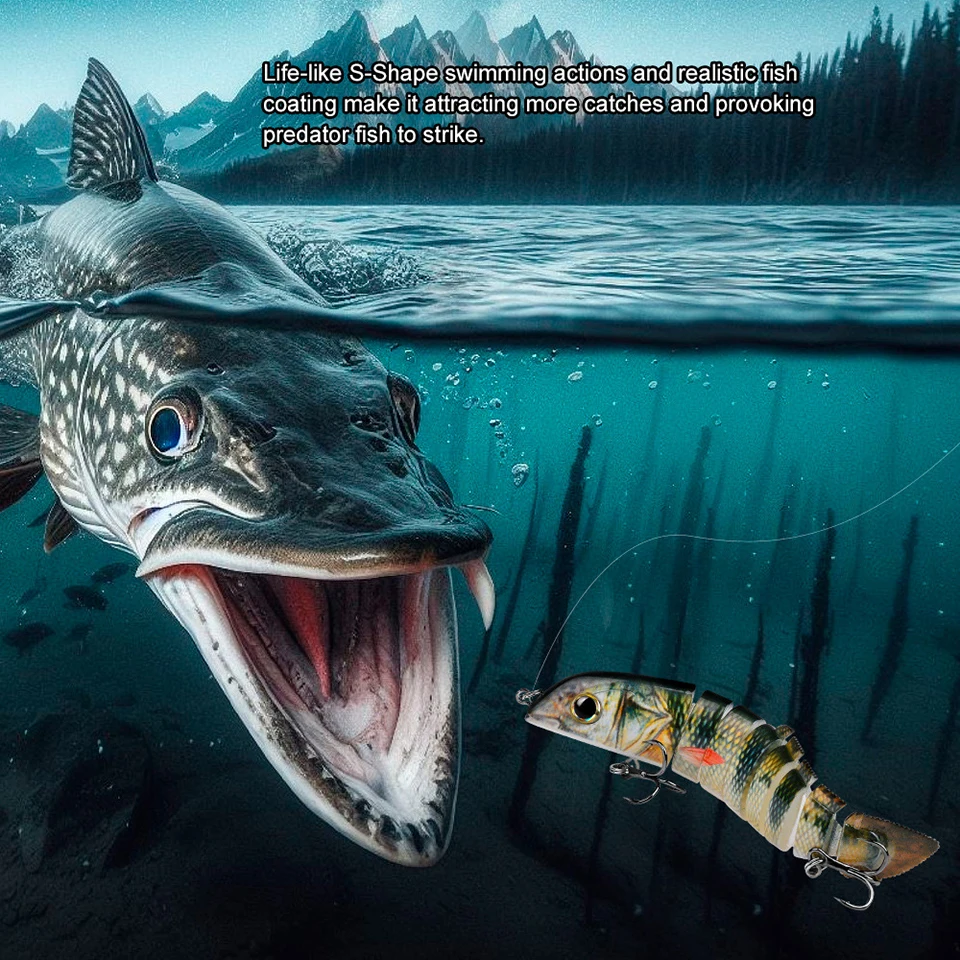Señuelo swimbait hundimiento lento WALK FISH – Anzuelo triple - imagen 5