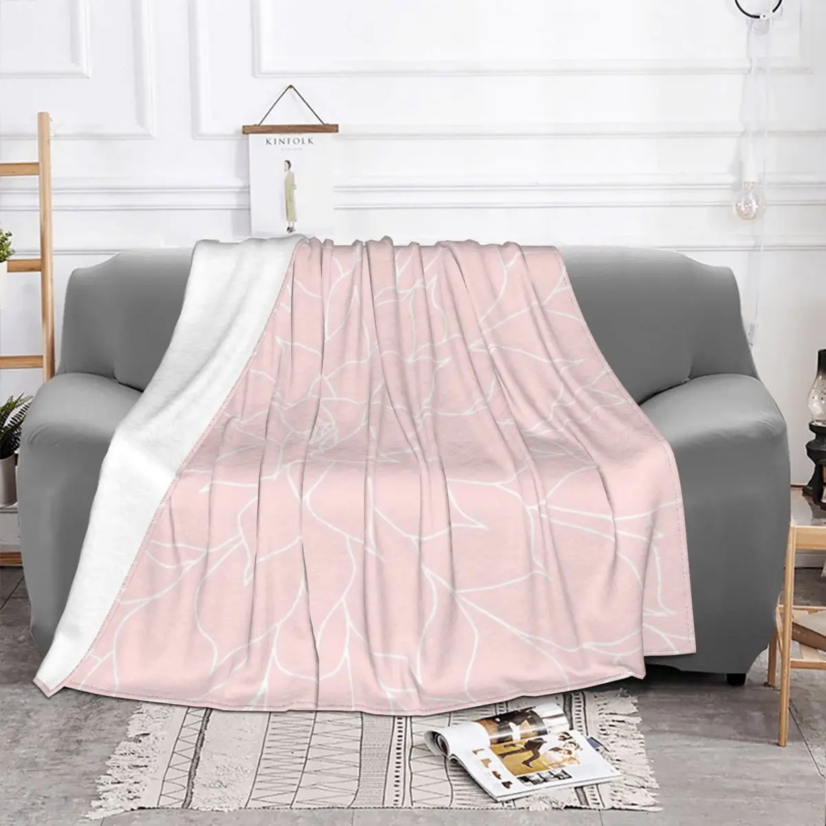 Rose Quartz Succulent Anime Bedroom Blankets & Throws Thin Wadding Blanket Throw Blanket