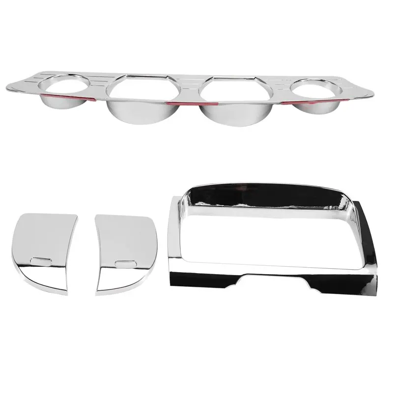 Stereo Gauge Panel Kit For Electra Glide Street Glide FLHX Tri 14-23 Motorcycle Chrome Accent Trim Cover Panel
