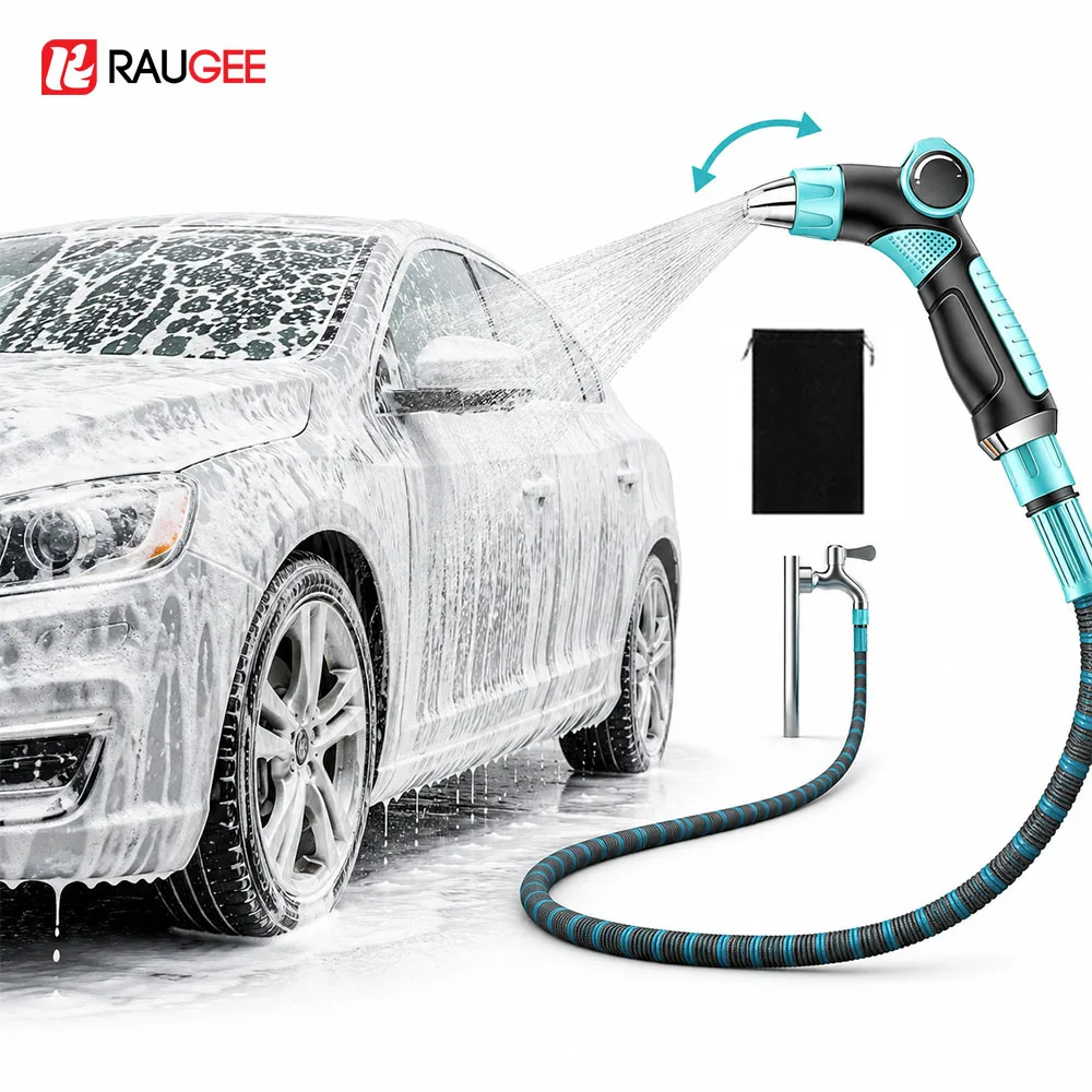Car Washing Gun Adjustable Nipple Type Portable High Pressure Wash Water Gun for Home Garden Cleaning Car Shower Water Gun Tools