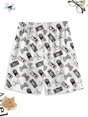 Conjunto de pijama con diseño de control de videojuegos, ropa cómoda para estar en casa en verano