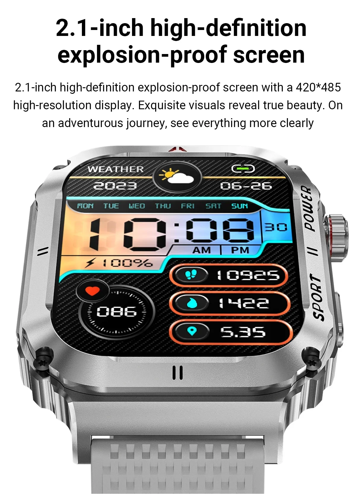 Zordai OD3 For Huawei Xiaomi Dial Call 2.1HD Men Smart Watch Depth 30m Waterproof Outdoor Sports Smartwatch Heart Rate Tracker