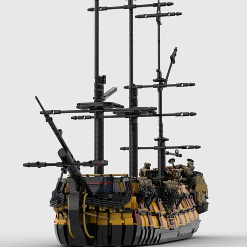 4115pcs MOC Pirates of The Caribbean Ship Warship HMS Euthyphro  Sailboat Building Block Bricks Assembly Toys Kids Gifts