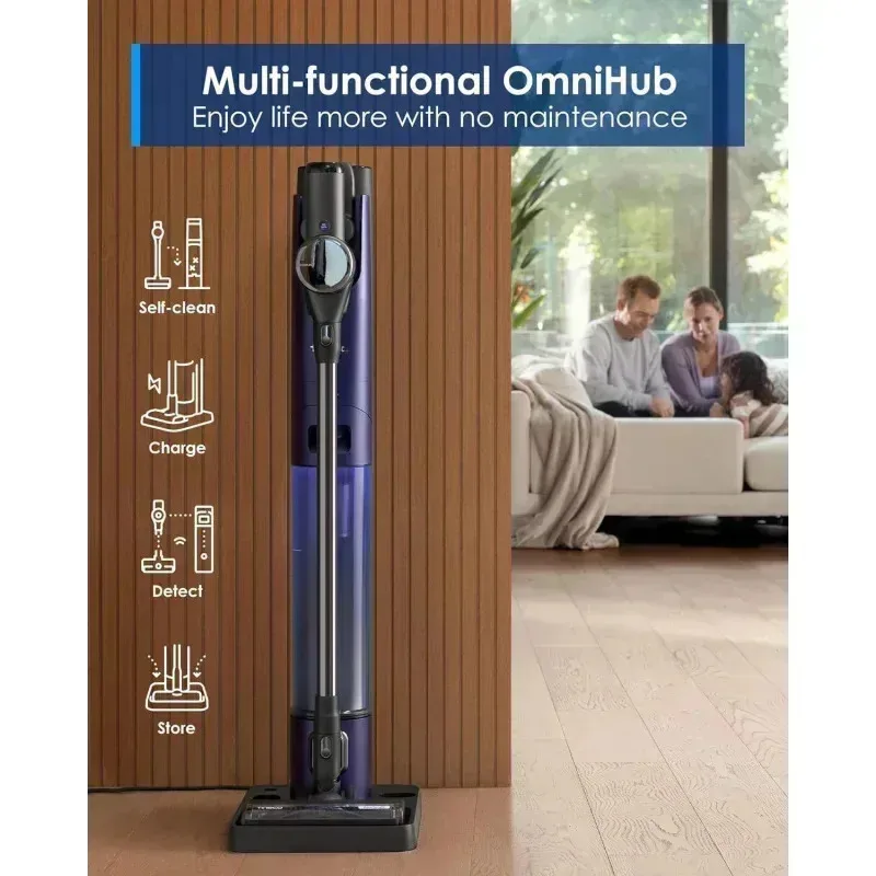 PMD4-TTinecoes Pure ONE Station مكنسة كهربائية لاسلكية خالية من الفراء 3 لتر قاعدة غبار تلقائية، مكنسة كهربائية ذات عصا ذكية، فرشاة ZeroTangl،