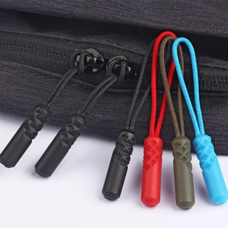

10Pcs/set Zippers Pull Puller End Fit Rope Tag Replacement Clip Broken Buckle Fixer Suitcase Tent Backpack Zipper Cord Tab
