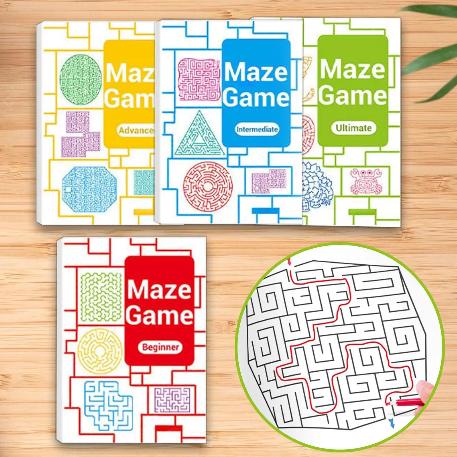 Kids Maze Book Maze Activity Book For Kids 4 Pieces Educational Sensory Learning Activity For Students Preschoolers Teens Girls