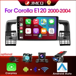 JMCQ 2Din Car Radio Multimedia Player For Toyota Corolla E120 E130 2000-2004 Android 12 GPS Navigation Stereo Head Unit Carplay