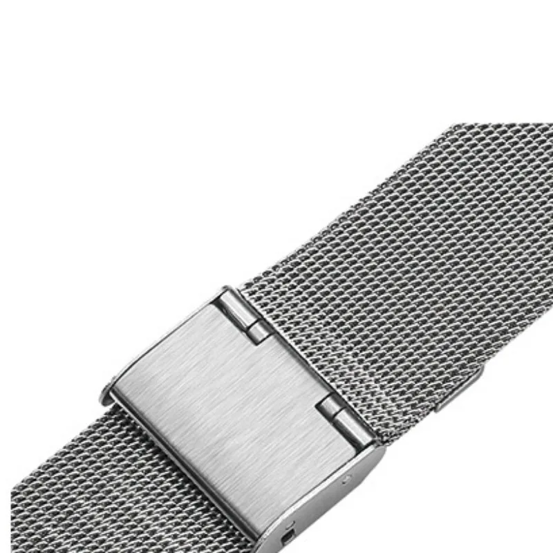 حزام ميلاني سريع التحرير ، سوار من الفولاذ المقاوم للصدأ ، سوار فضي ، إكسسوارات عالمية ، ساعة 18 ، 20 ، 22