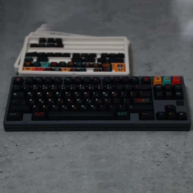 GMK CYL Tribal Keycap Set 143Key PBT Custom Black Personalized KeyboardCap Cherry Profile Gaming KeyCap for Mechanical Keyboard