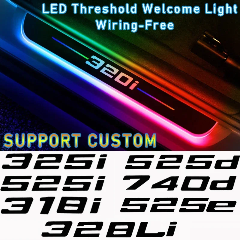 Customized Car Door Sill Light LED Welcome Pedal Projector Threshold Lamp For 325i 525i 320i E46 E90 F30 520i 523i 750i 218i