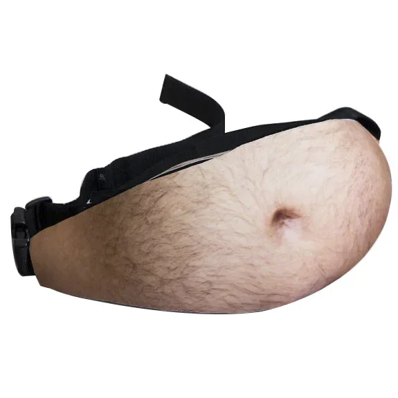 

Funny Pop Dad Bod Money Belt Bag Womwn Travel Shoulder Bags Flesh Color Creative Fanny Pack Beer Fat Belly Bum Pouch Waist Bag