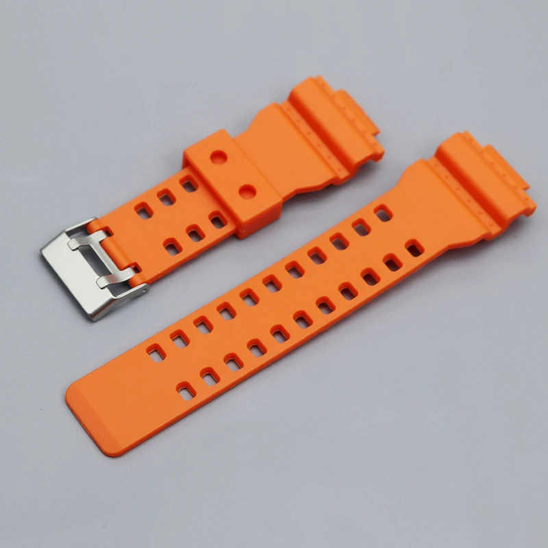 16mm Silicone Watchband for Casio G-Shock GA-110 GA-100 GA-120 Solid color Rubber Waterproof Men Watch Band Strap for ga700 400