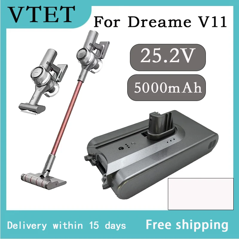 

Новый оригинальный сменный аккумулятор для Dreame V11 V11SE V12 VVT1 VVN6 VVN5 VVA1 V12pro, беспроводной пылесос 18650, аккумулятор