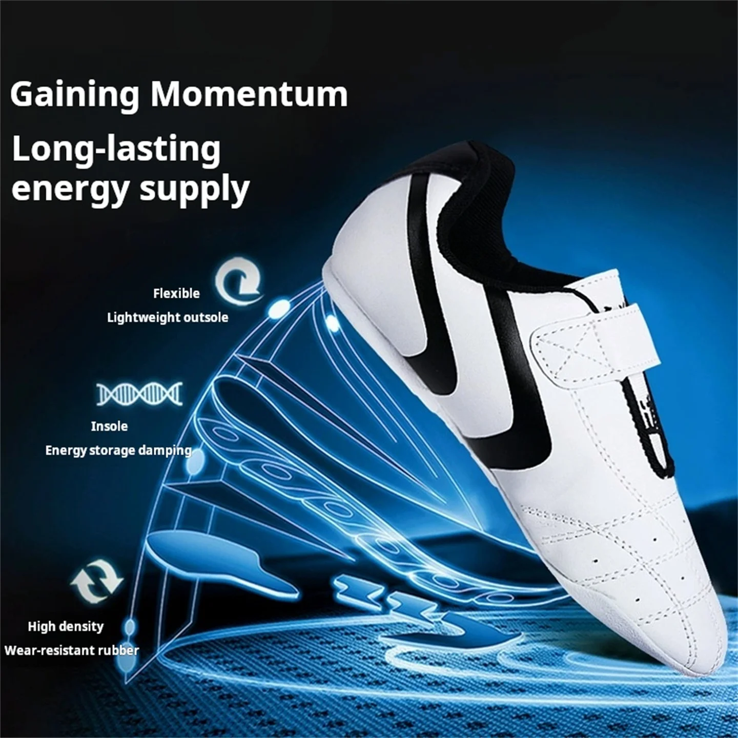 

Обувь для тхэквондо для взрослых и детей, профессиональная тренировочная обувь, дышащая нескользящая обувь для боевых искусств, кроссовки на липучке