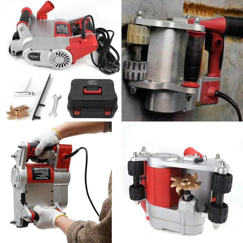 Cortadora de hormigón de 1100 W y 110 V: cazador de pared de 2000 RPM para ranurado de mármol y hormigón