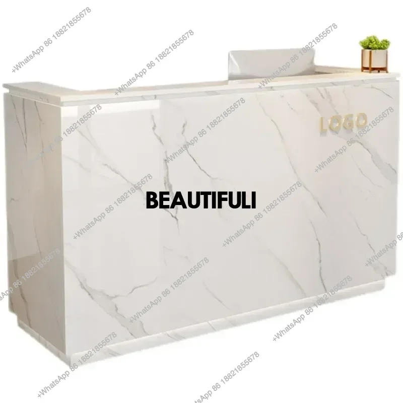 hot selling Bar Counter Reception Desks Tall Display Cabinet Office Table Commercial Cashier Toonbank Winkel
