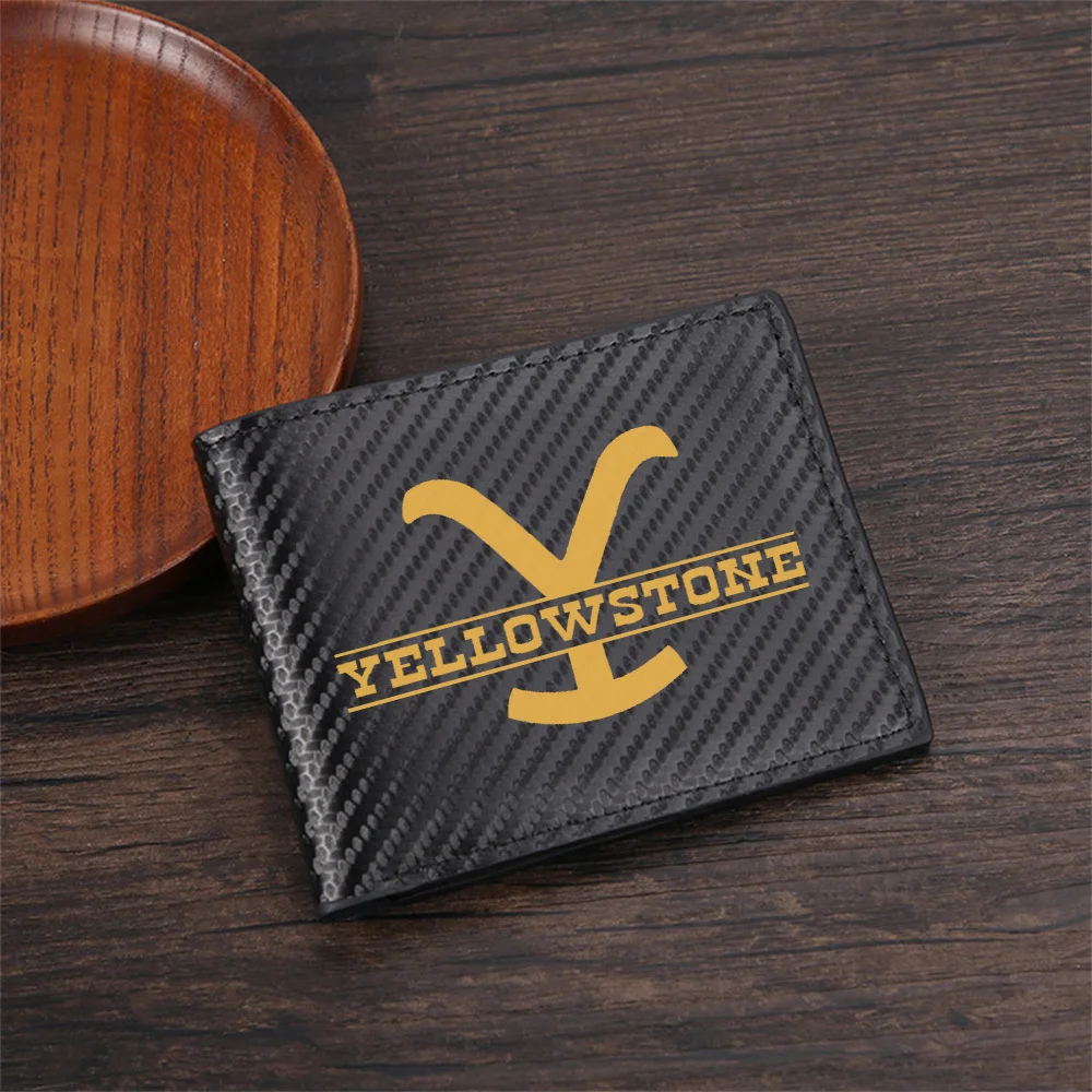 Yellowstone logo with unique Y shape Men's Wallets Simple Business Modern Stylish Printing Design Gifts For Father Boyfriend Chr
