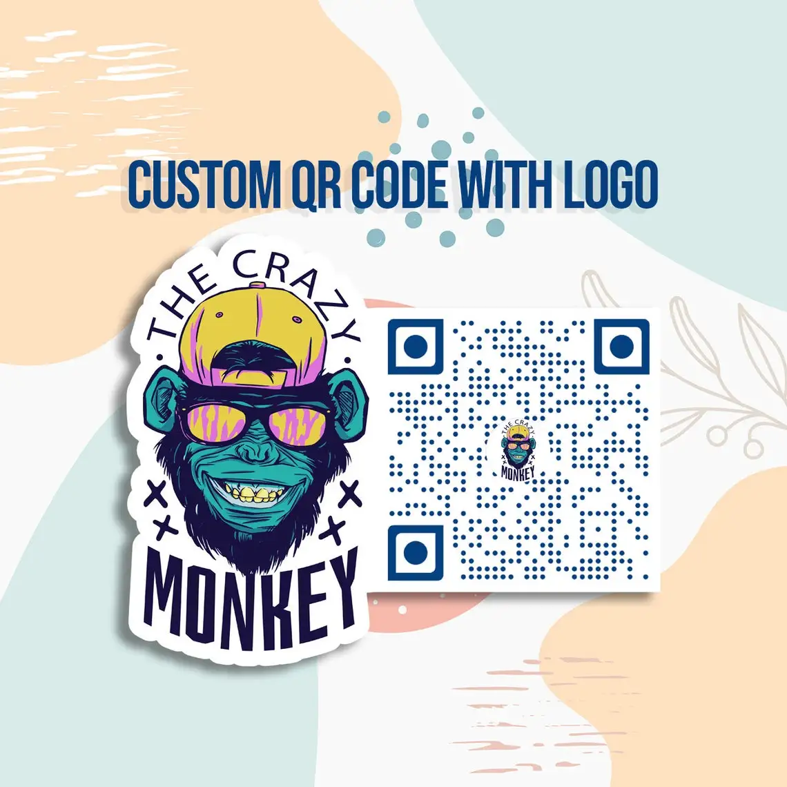 Custom Logo Sticker with QR Code Customize Personalized Sticker Labels Business Company Name Packaging Print Your Own Stickers