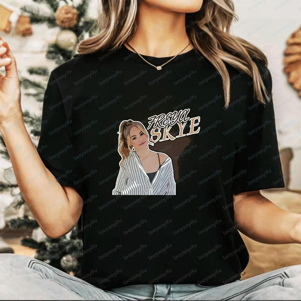 Freya Skye - Summer Trend Casual Short-Sleeved Men's and Women's Universal Shirt Pattern Large-Sized Comfortable T-Shirt