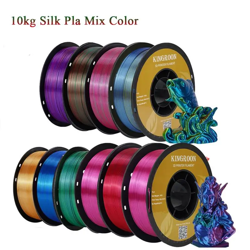 New! KEEPANG PLA/Silk PLA Filament 10kg 3D Printer Filament 1kg/1roll 1.75mm Pla Filamento 100% No Bubble 3D Printing Materials