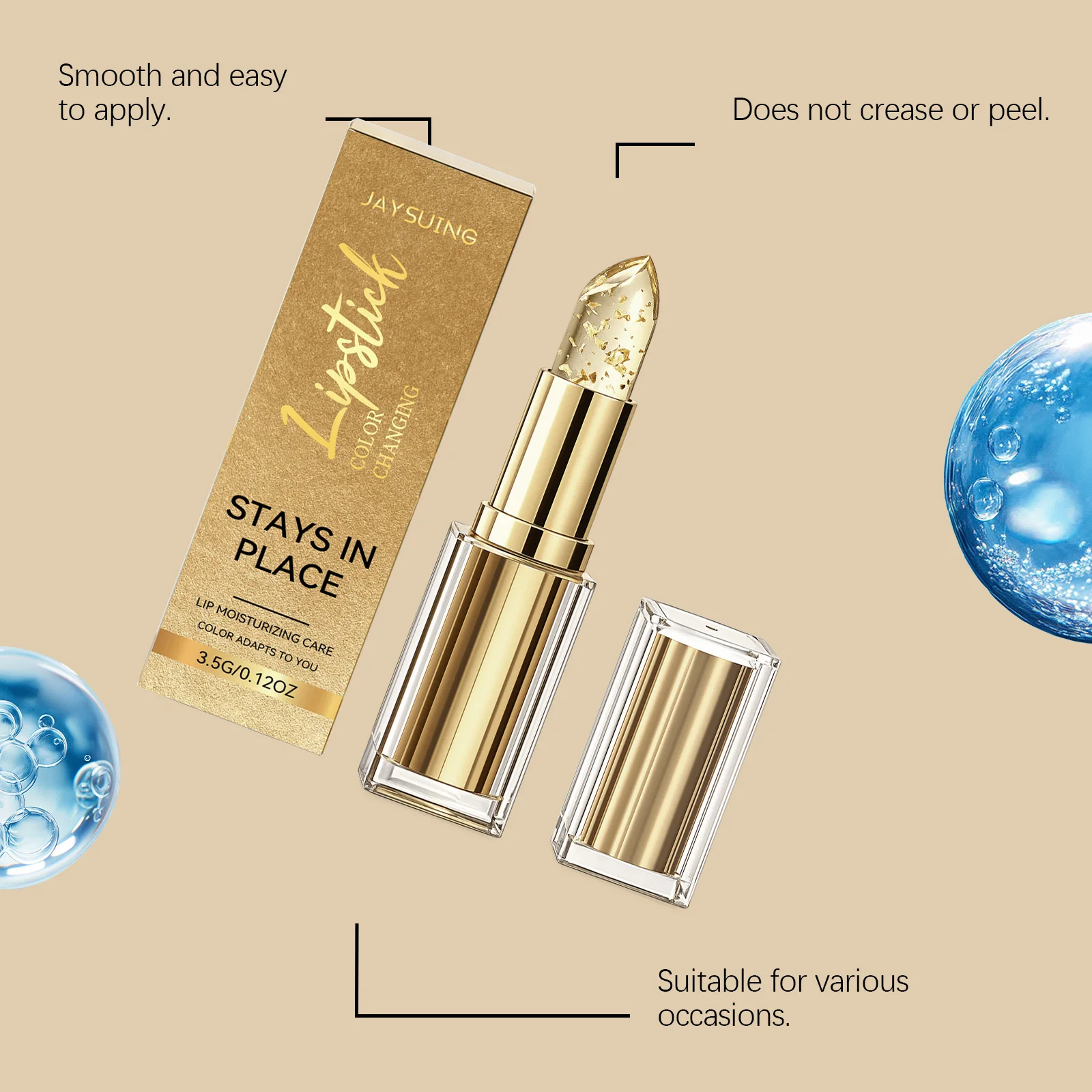 Color Changing Lip Balm Deep Moisturizing High Shine Smooth Lip Surface Repair Chapped Lip Fade Lip Darkening Enhance Plumpness