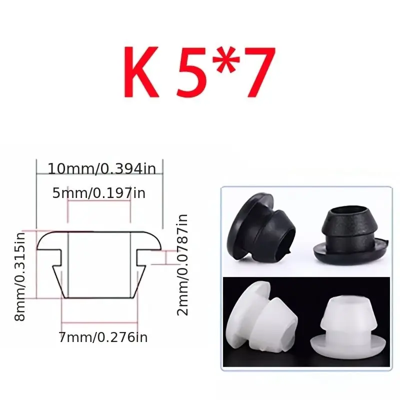 Sealing Cap Seal Ring Quick Fit Rubber Single Side Through-hole Protective Coil Through-hole Tapered Wire Loop Pad Grommet Guard